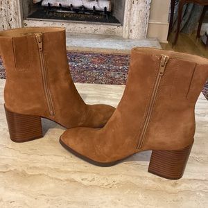 VIONIC HARPER TOFFEE SUEDE BOOTIE SZ 8 $80
